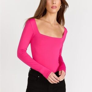 Second Skin Stacy Crop Square neck Top Size XL NEW